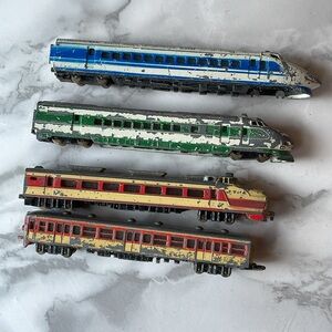 Vintage Japanese Shinkansen trains LOT - USED AS IS
